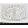 Image 1 : LARGE HEAVY CUT GLASS PICKLE DISH