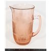 Image 1 : VINTAGE PINK BLUSH DEPRESSION GLASS STYLE PITCHER
