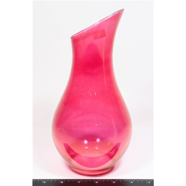 VINTAGE GLASS VASE ASYMMETRICAL