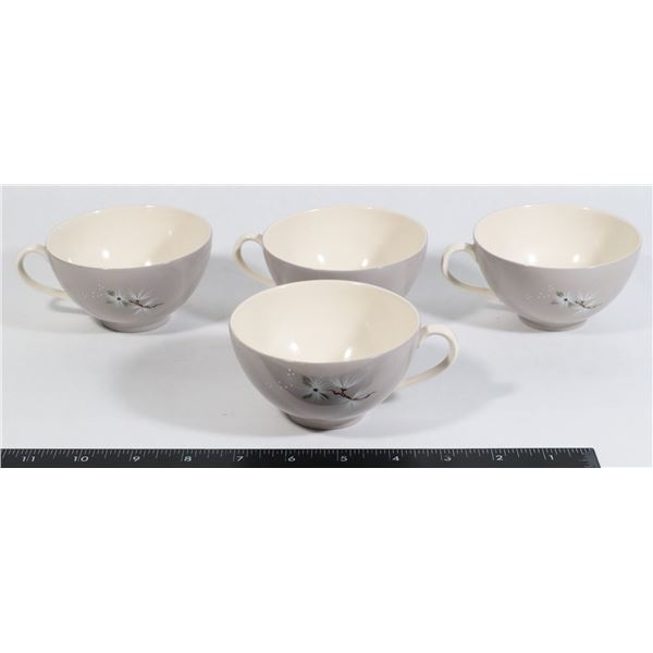 SET OF 4 ROYAL DOULTON FROST PINE D6450 HANDLED