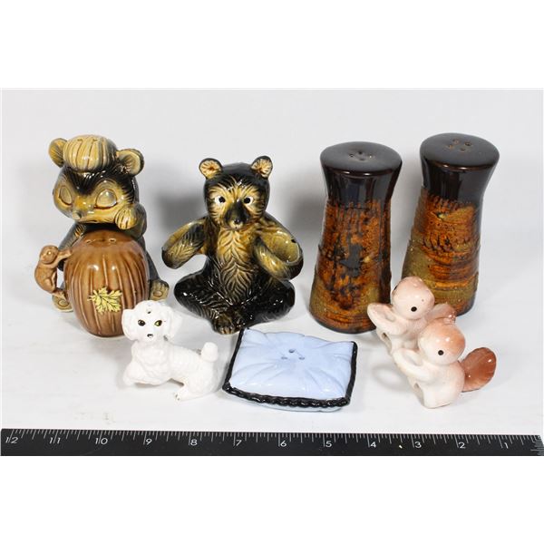 FOUR SETS VINTAGE SALT AND PEPPER SHAKERS