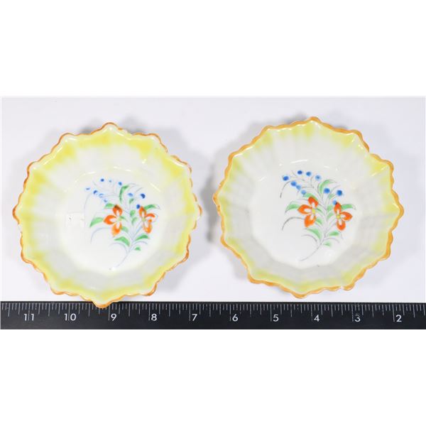 TWO GOLUCASTLE MADE IN JAPAN SAUCERS