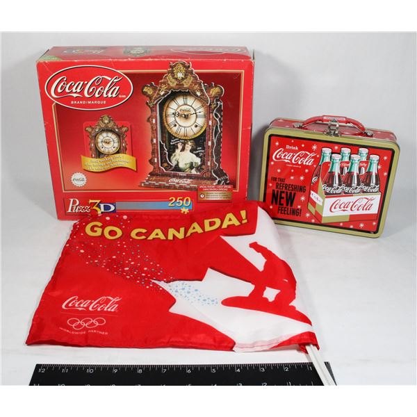 LOT OF COLLECTIBLE COCA COLA ITEMS INCL. 3D