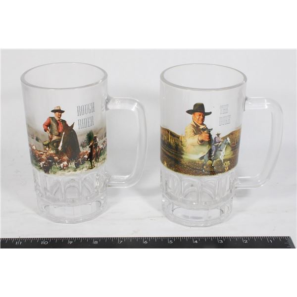 LOT OF 2 COLLECTIBLE JOHN WAYNE MUGS