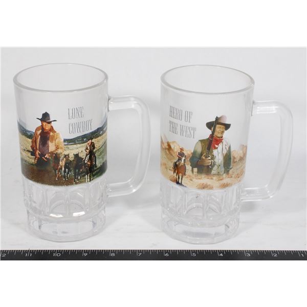 LOT OF 2 COLLECTIBLE JOHN WAYNE MUGS