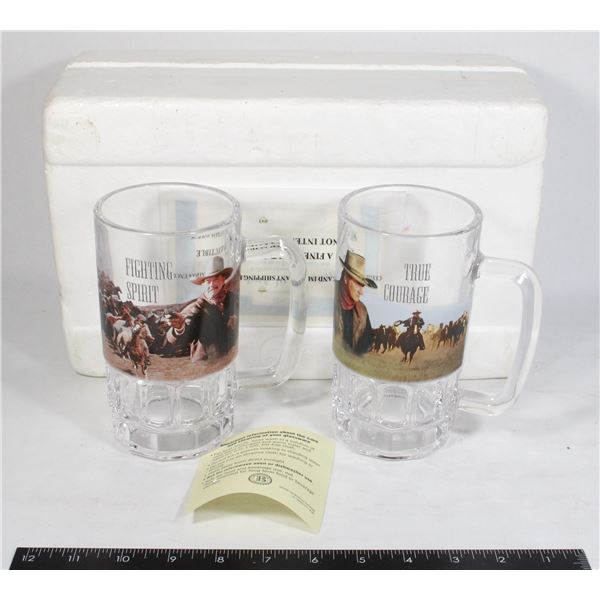 LOT OF COLLECTIBLE  JOHN WAYNE BEER MUGS