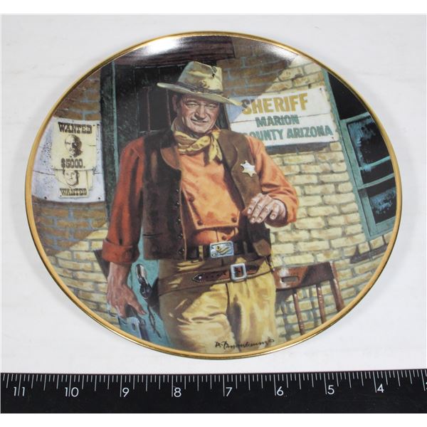 COLLECTIBLE JOHN WAYNE DECORATIVE PLATE