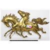 Image 1 : LARGE BRASS  HORSES