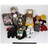 Image 1 : LOT OF VINTAGE CLOWN DOLLS, COLLECTIBLE TINS