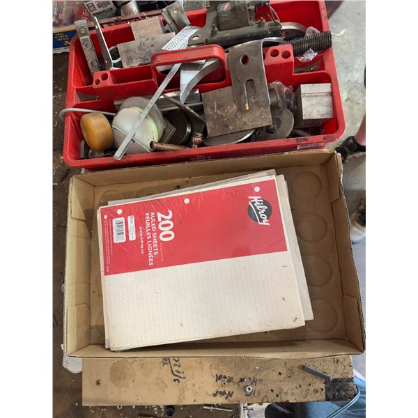 Lined paper and miscellaneous garage