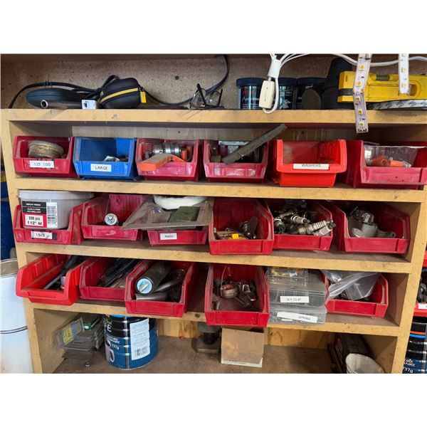 Parts bins  and contents