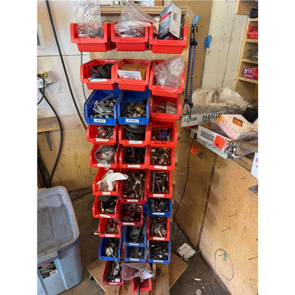 Stand with organizer, drawers, and content