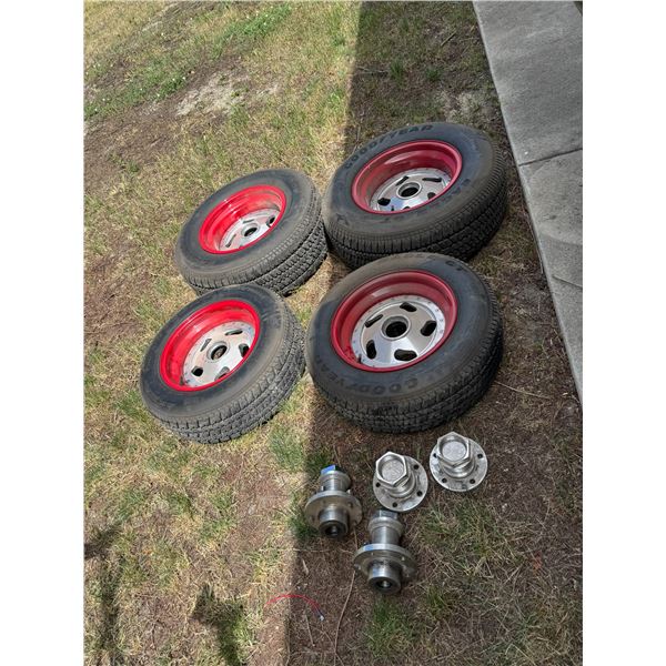 Goodyear tires 2RP 185/70 HR 14 and  P2 35/70 HR15 and converters