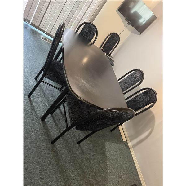 Table and 6 chairs one leaf