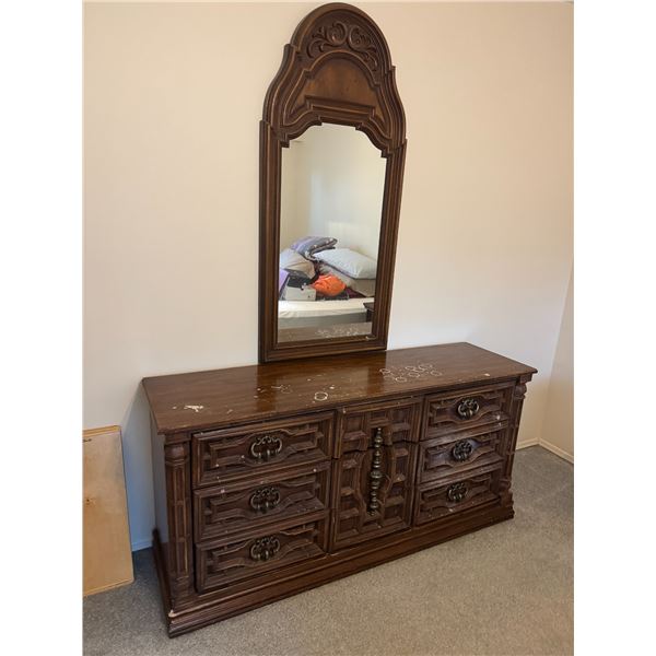 Dresser and mirror