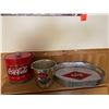 Image 1 : Coca-Cola ice bucket, tin and tray