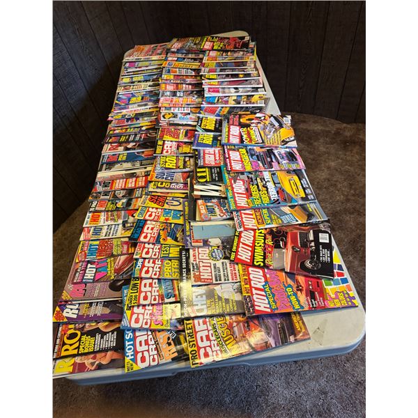 Hot rod, car craft and other magazines