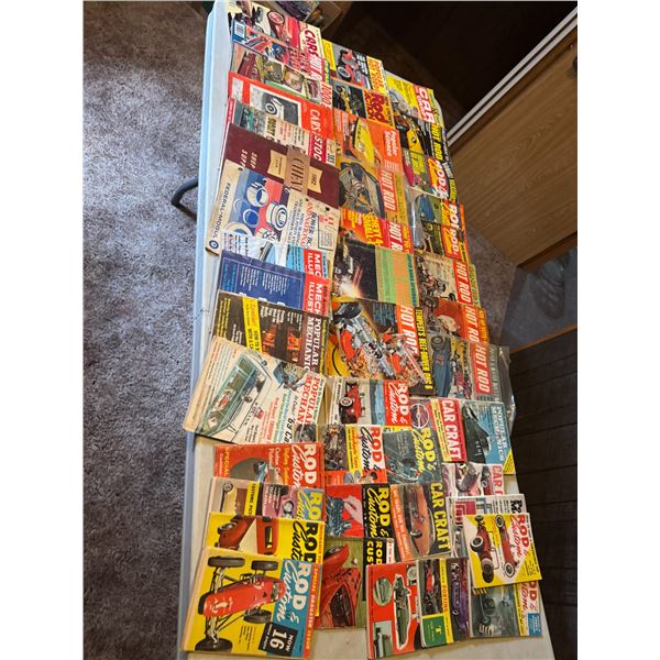 Rod and custom, popular mechanics, hot rod, popular science and other magazines