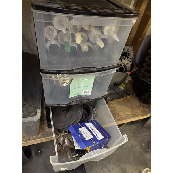 3 bin storage and contents
