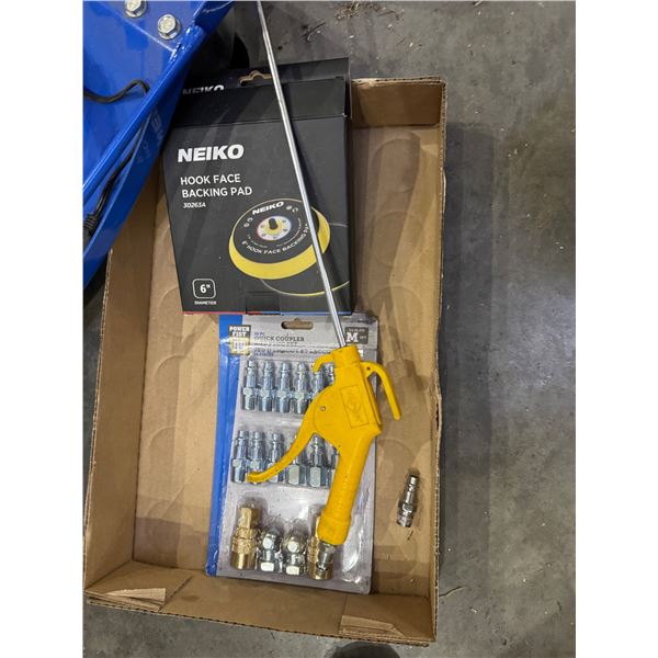 Hook face, backing pad and quick coupler set