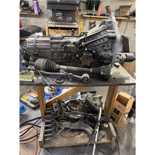 Transmission on stand