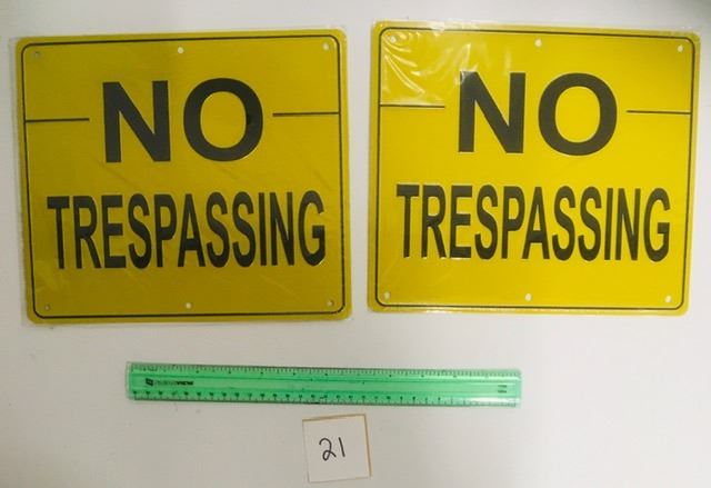 HY-KO 804 Weatherproof Aluminum No Trespassing Sign – 12 Pack