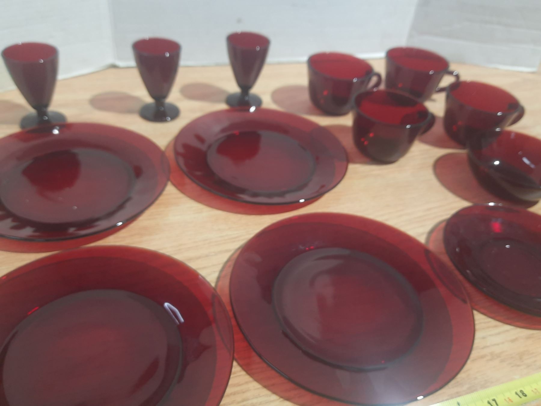 Ruby Plates, Cup, Bowl, etc. - Schmalz Auctions