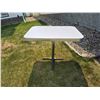 Image 1 : Vintage Restaurant Diner Table - Cast Iron Feet, Chrome Edging