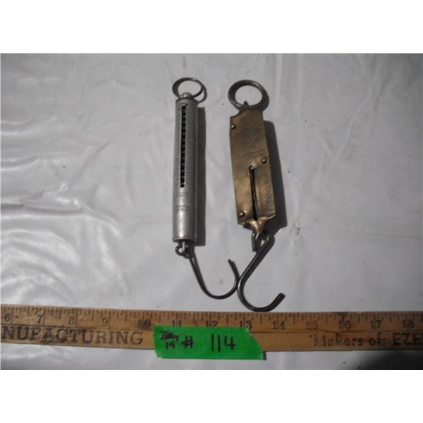 (2) vintage scales chatiller Jan 6 1891, jan 26 1892 + Sawds tools