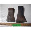 Image 1 : (2) Vintage axe head 3 1/2 lb hb (hutts bruks + 2 1/2 West germany)