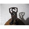 Image 2 : Vintage Belows leather hardwood and letter S appers in cast iron twice (leather has damage)