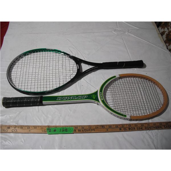 (2) rackets coopert dunlop club (good condition)