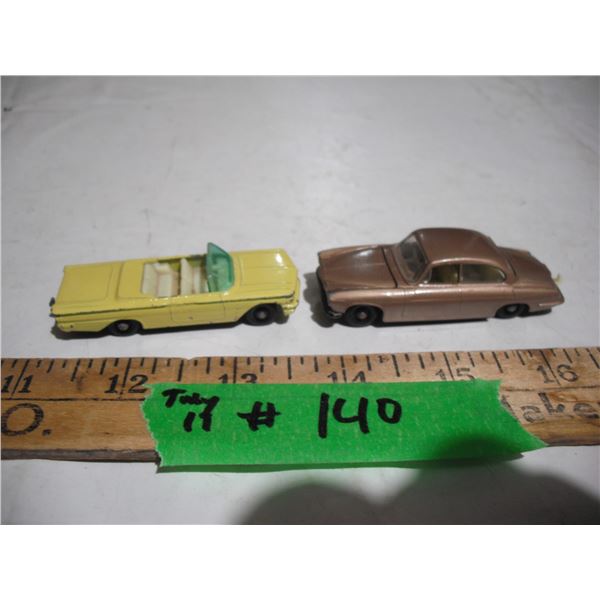 Vintagematchbox series jaquar mk10 + lesney pontiac convertible