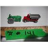Image 1 : Vintage small dumptruck + small tractor (missing front wheels)