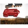 Image 2 : Vintage mini cast iron amish wagon + small card train