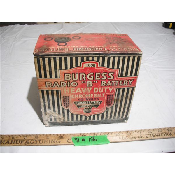 Burgess radio B battery