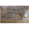 Image 1 : Lot of 14 Jars and (2) Rubber Fruit Jar Rings.