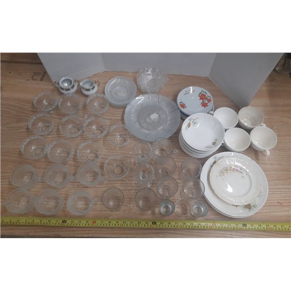 Lot of Glass, Cup, Plates, etc.