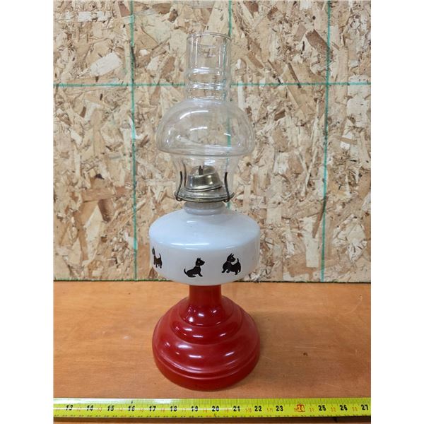 Scotty dog oil lamp