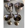 Image 1 : 1969 Silver Plated Goblets - 2 Small & 2 Medium