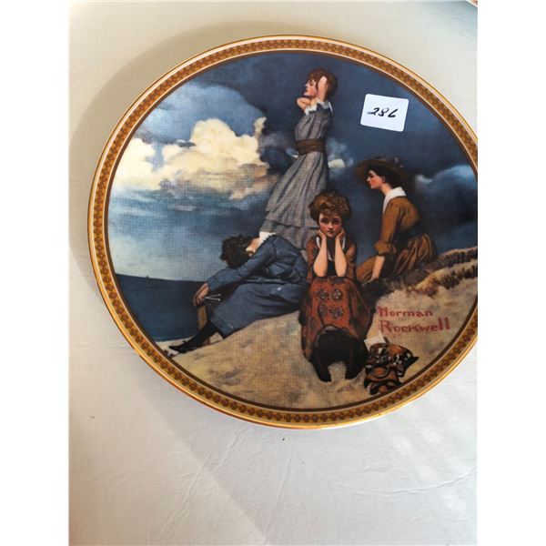 "Waiting On The Shore" 1st Issue in Rockwell's Rediscovered Women By Norman Rockwell- Knowles 1981