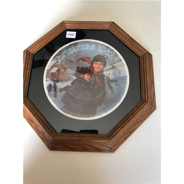 "Christmas Courtship" Painted In 1920 By Norman Rockwell Made In Limited Edition Permanently Closed 