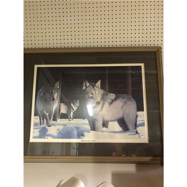 Ducks Unlimited 1993 John Stone "Timber Wolf Alert" 38x29