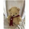 Image 1 : White Plush Christmas Bear w/ Red Scarf