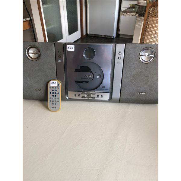 Philips Micro Radio System- CD Player/ Detachable Speakers - Untested