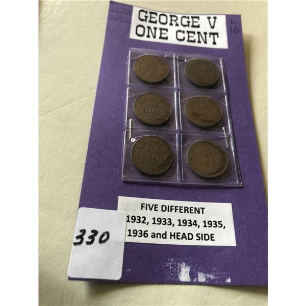 George V One Cent Coins