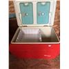 Image 2 : Vintage GOTT Cooler Chest 1980 w/ 2 Freezeable Bevarage Bottles