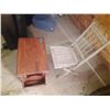 Image 2 : Vintage Table and Chair. (Chair - Height 32") (Table - Height 22", Length 19", Breadth 12")