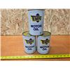 Image 1 : 3 full temp motor oil cans