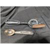 Image 1 : Vintage Ice Cream Scooper and Hand Crank Beater